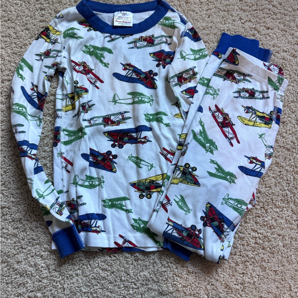 Boys Hannah Andersson Airplane Print Pajamas